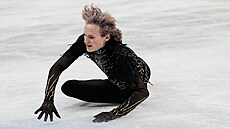 Americký krasobrusla� Ilja Malinin a jeho pád.
