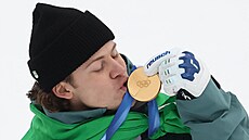 Lucas Pinheiro Braathen, brazilský zlatý medailista z ob�ího slalomu.