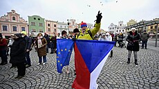 Demonstrace Milionu chvilek na podporu prezidenta Petra Pavla v Havlí�kov�...