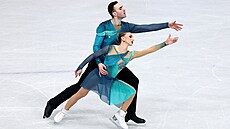 Anastasija M�olkinová s Lukou Berulavou z Gruzie b�hem vystoupení ve volné...