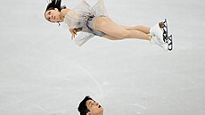 Riku Miuraová a Rjui�i Kihara z Japonska sout�í b�hem volných jízd v...