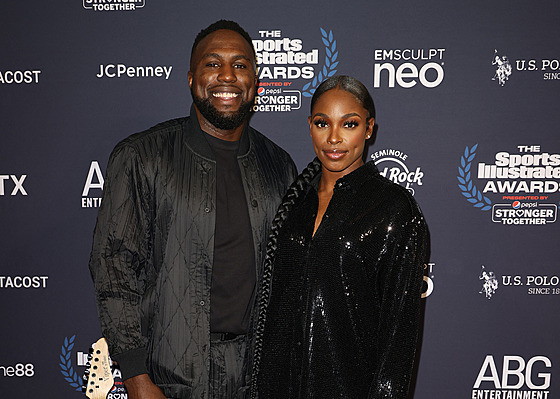 Sloane Stephensová a Jozy Altidore b�hem Sports Illustrated Awards 2021.