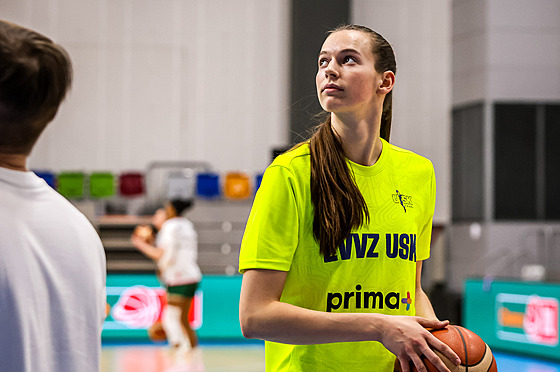 Emma �echová z USK Praha p�ed zápasem