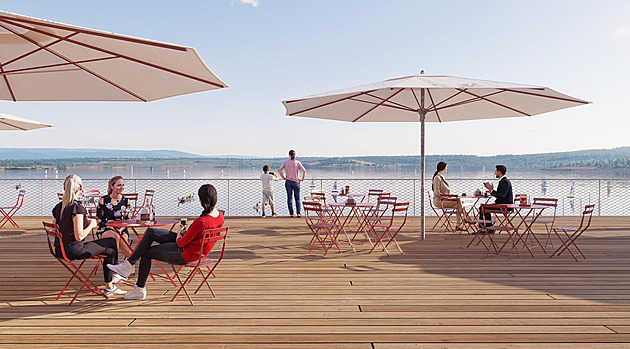 Přes sto karavanů i prosklená restaurace. U jezera Most je v plánu obří kemp