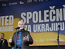 Na Starom�stském nám�stí v Praze se koná shromá�d�ní Spole�n� za Ukrajinu u...