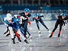 Metod�j Jílek v závod� s hromadným startem