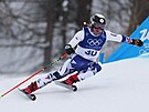 Skikrosa� Daniel Paulus jedoucí v italském Livignu. (21. února 2026)