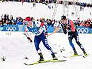 Hunter Wonders z USA a za ním �ech Matyá� Bauer ve finále b�ka�ského závodu....