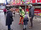 Mat�jská pou� 2026 na pra�ském Výstavi�ti. Brekeke. Zelený mu�ík, kterého...