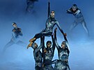 Ital�tí um�lci na záv�re�né ceremonii p�edvád�jí scénické tance znázor�ující...