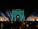 Pohled na ohnisko u Arco della Pace na zimních olympijských hrách 2026 v Milán�...