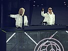 Hudební skupina Major Lazer vystupuje na záv�re�ném ceremoniálu olympijských...