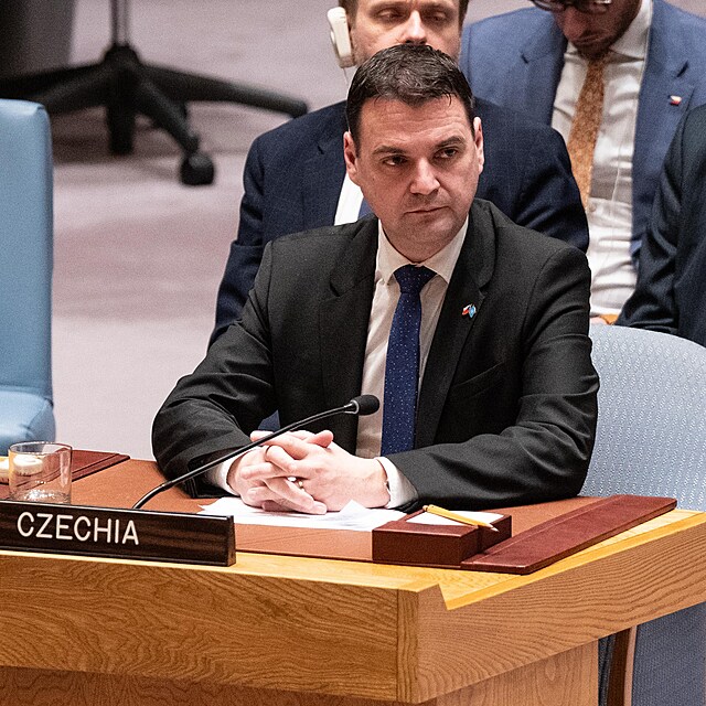 Ministr zahrani�� Petr Macinka v RB OSN (24. �nora 2026)