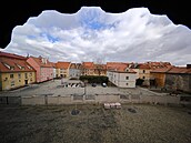 Dokon�ený vnitroblok mezi ulicemi Dlouhá a  Hradební v Chebu. (24. února 2026)