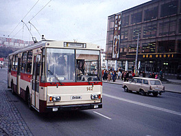 Trolejbus �koda 14 Tr, Zlín, 1992