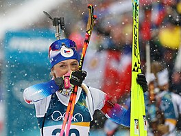 Slzy �t�stí bronzové medailistky Terezy Voborníková. (21. února 2026)