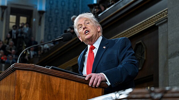 Americk� prezident Donald Trump pron�� projev o stavu unie. (24. �nora 2026)