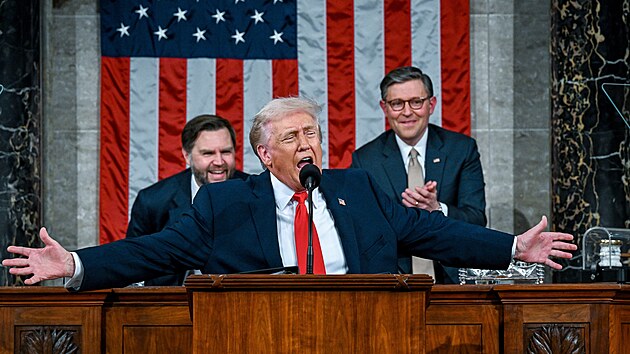 Americk� prezident Donald Trump pron�� projev o stavu unie. (24. �nora 2026)