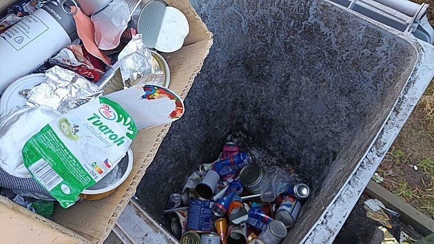 Vyhazov�n� kovov�ho odpadu do �ed�ch popelnic je ve ����e nad S�zavou st�le mo�n�. M�sto chce ale lidi postupn� nau�it vyu��vat �lut� kontejnery, aby u�et�ilo za svoz.