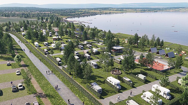 U jezera Most m� vyr�st modern� kemp.