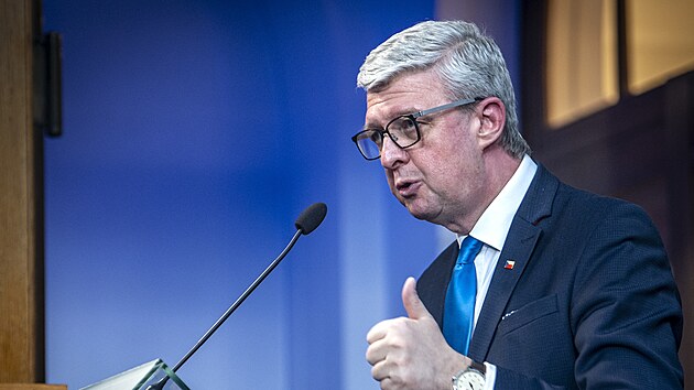 Ministr pr�myslu a obchodu Karel Havl��ek p�i p�edstaven� hospod��sk� koncepce �esko: Zem� pro budoucnost 2.0