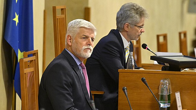 Prezident Petr Pavel vystoupil v Sen�tu na ve�ejn� sly�en� s n�zvem Bezpe�nost Ukrajiny, bezpe�nost Evropy a obranyschopnost st�tu (24.�nora 2026)
