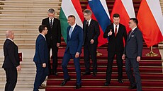 V Budape�ti se koná jednání p�edsed� parlament� zemí V4. Na snímku jsou �éf...