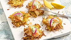 Bramboráky s lososem