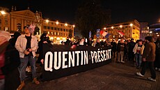 Francouzi v Nice se shromá�dili po smrti nacionalistického aktivisty Quentina...