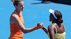 Sloane Stephensová b�hem Australian Open 2026. V prvním kole prohrála s �e�kou...