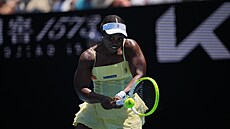 Sloane Stephensová b�hem Australian Open 2026. V prvním kole prohrála s �e�kou...