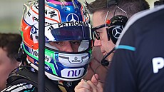 Pilot Formule 1 Andrea Kimi Antonelli b�hem p�edsezonních test� v Bahrajnu.