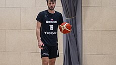 Kevin Týml na tréninku �eské reprezentace v Pod�bradech.