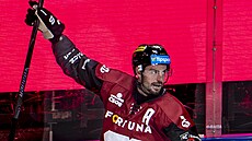 Spar�an Michal �epík slaví druhý gól v zápase s Plzní.