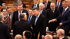 �éf Sn�movny Tomio Okamura (SPD) a ma�arský premiér Viktor Orbán na jednání...