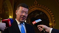 P�edseda Poslanecké sn�movny Tomio Okamura (SPD) na jednání p�edsed� parlament�...