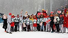 N�mka Franziska Preussová se v olympijském závod� s hromadným startem...