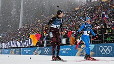 N�mka Franziska Preussová (vlevo) a Italka Dorothea Wiererová se v olympijském...