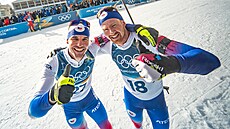 Spokojení Michal Kr�má� a Vít�zslav Hornig po závod� s hromadným startem.