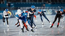 Metod�j Jílek v závod� s hromadným startem