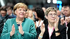 Bývalá n�mecká kanclé�ka Angela Merkelová na celostátním sjezdu...