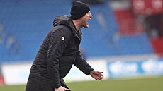 Nový ostravský kou� Ond�ej Smetana b�hem zápas s Mladou Boleslaví.