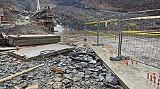 Stavba poldru u Kut�ína na Chrudimsku byla pod vodou. (24. února 2026)