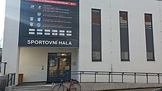 Nov� vybudovaný vstup do chrudimské sportovní haly. (26. února 2026)