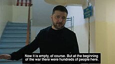 Ukrajinský prezident Volodymyr Zelenskyj ukázal poprvé sv�j bunkr pod...