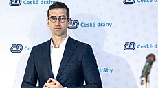 Generální �editel �eských drah Michal Krapinec na tiskové konferenci k...