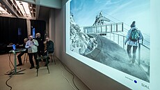 Nová lanovka na Je�t�du bude mít jednu velkou kabinu pro dva nosné lanové...