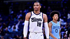 Russell Westbrook (18) v dresu Sacramento Kings