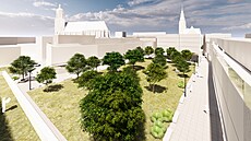 Nejnov�j�í vizualizace nové zástavby v oblasti komplexu n�kdej�ího obchodního...