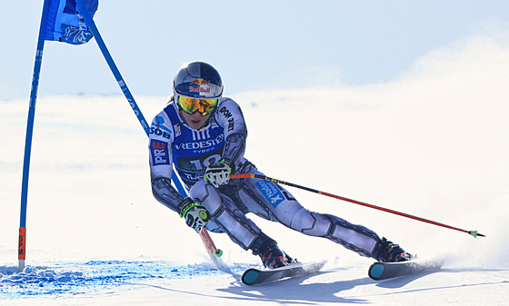 Ester Ledecká na trati super-G ve Val di Fassa